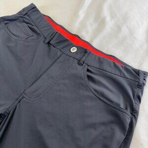 Men's Black Chinos with Red Accent